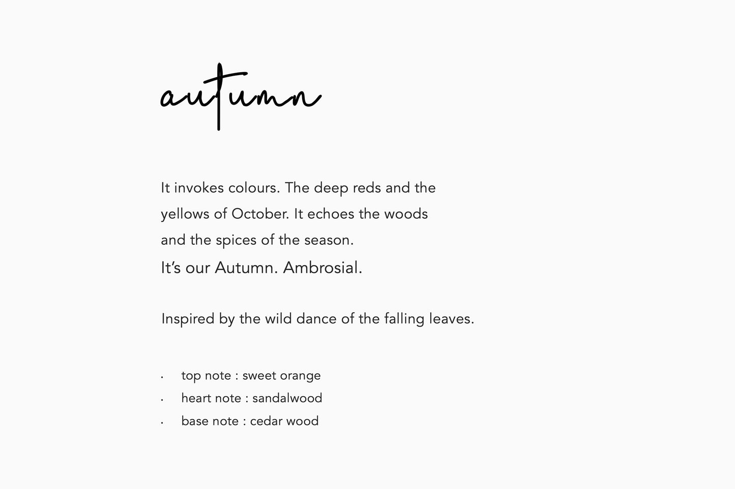 Autumn eau de parfum