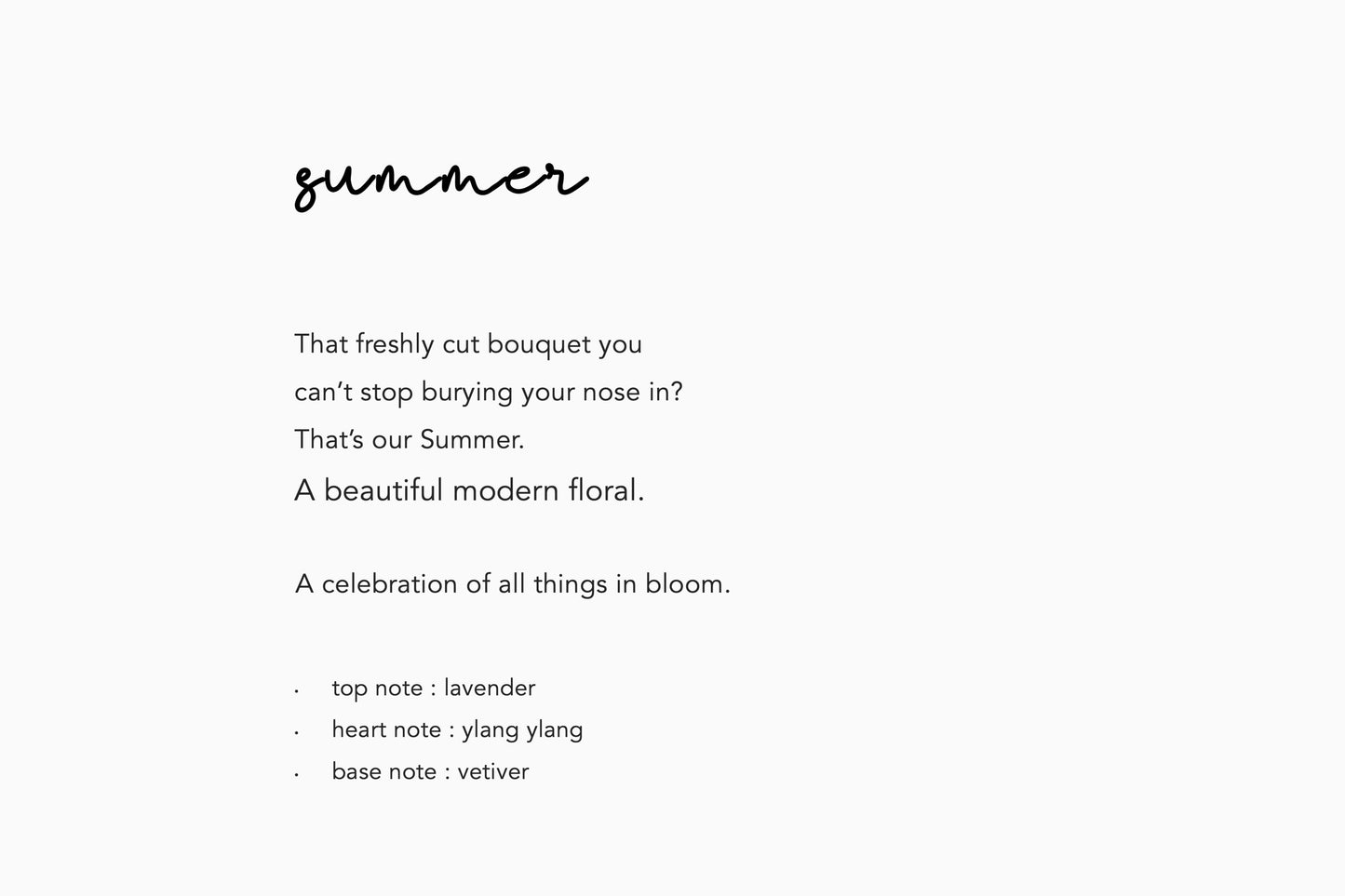 Summer eau de parfum